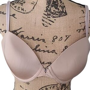 Victoria's Secret Lined Demi/Demi Double Beige Bra